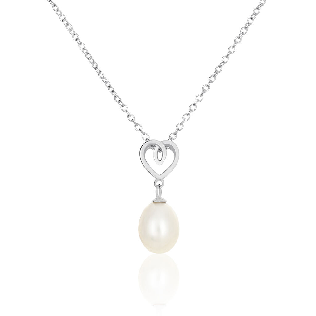 Collier Miley Argent Blanc Perle De Culture