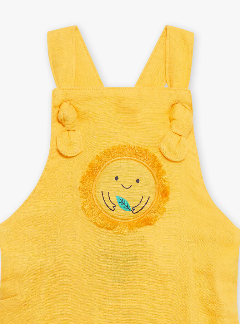 Salopette courte jaune