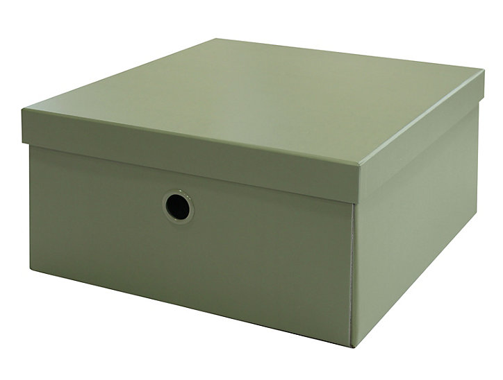 Boîte de rangement en carton rectangulaire vert