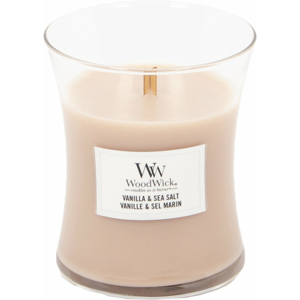 WoodWick Geurkaars Medium Vanilla & Sea Salt275 gr