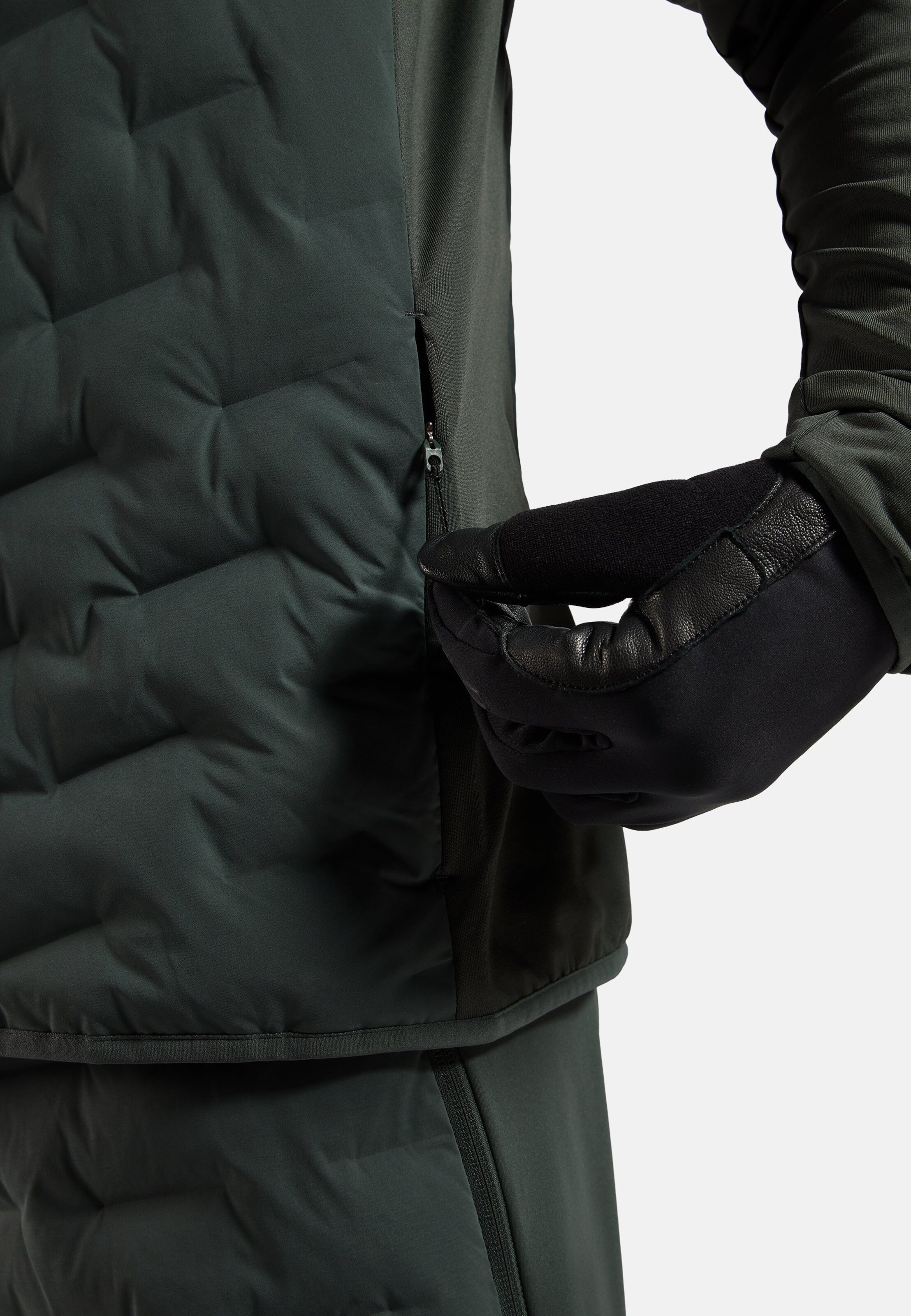 Zeroweight Insulator Hybrid Mid Layer mit Kapuze und Reissverschluss in urban chic