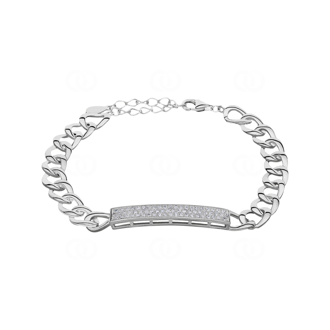 Armband 925 Silber rhodiniert mit Zirkonia