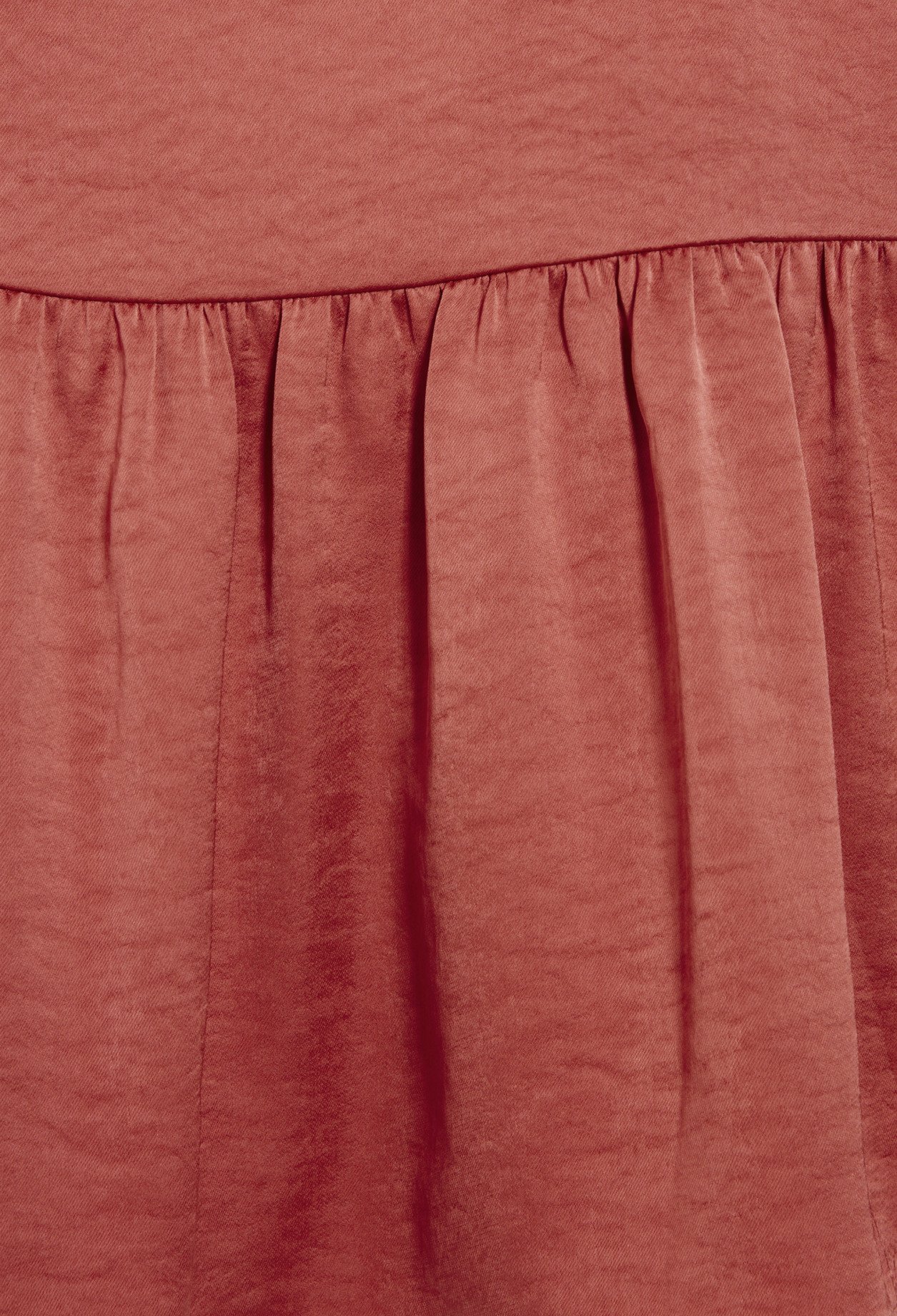 Robe midi satinee terracotta