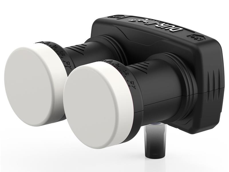 Satelliten TV Zubehör LNB Monobloc Single Dure-line Kompaktes LNB für gleichzeitigen Satellitenempfang von z.B. ASTRA 19.2° Ost und HOTBIRD 13° Ost (6°)