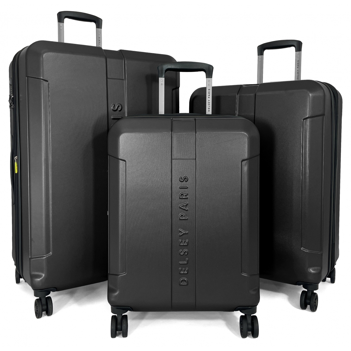 Delsey Lot 3 valises rigides extensible dont 1 cabine Delsey ABS TSA