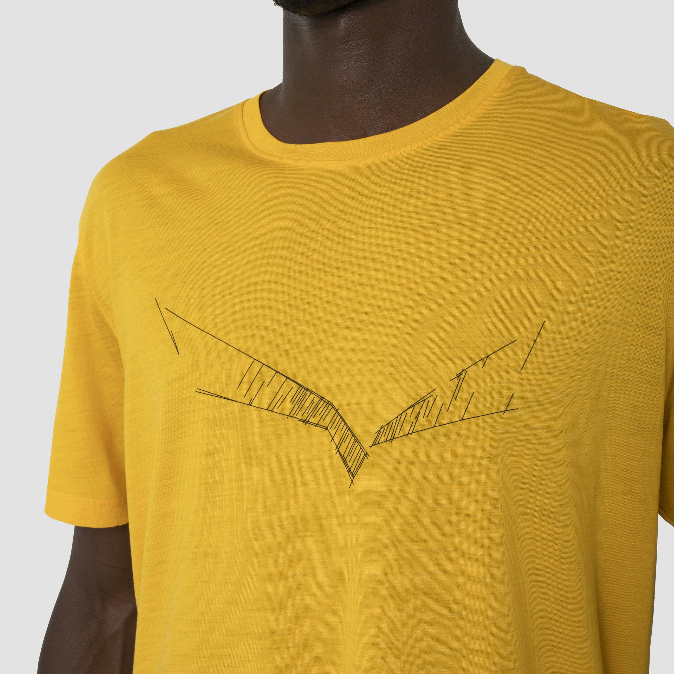 Puez Eagle Sketch Merino T-Shirt Herren