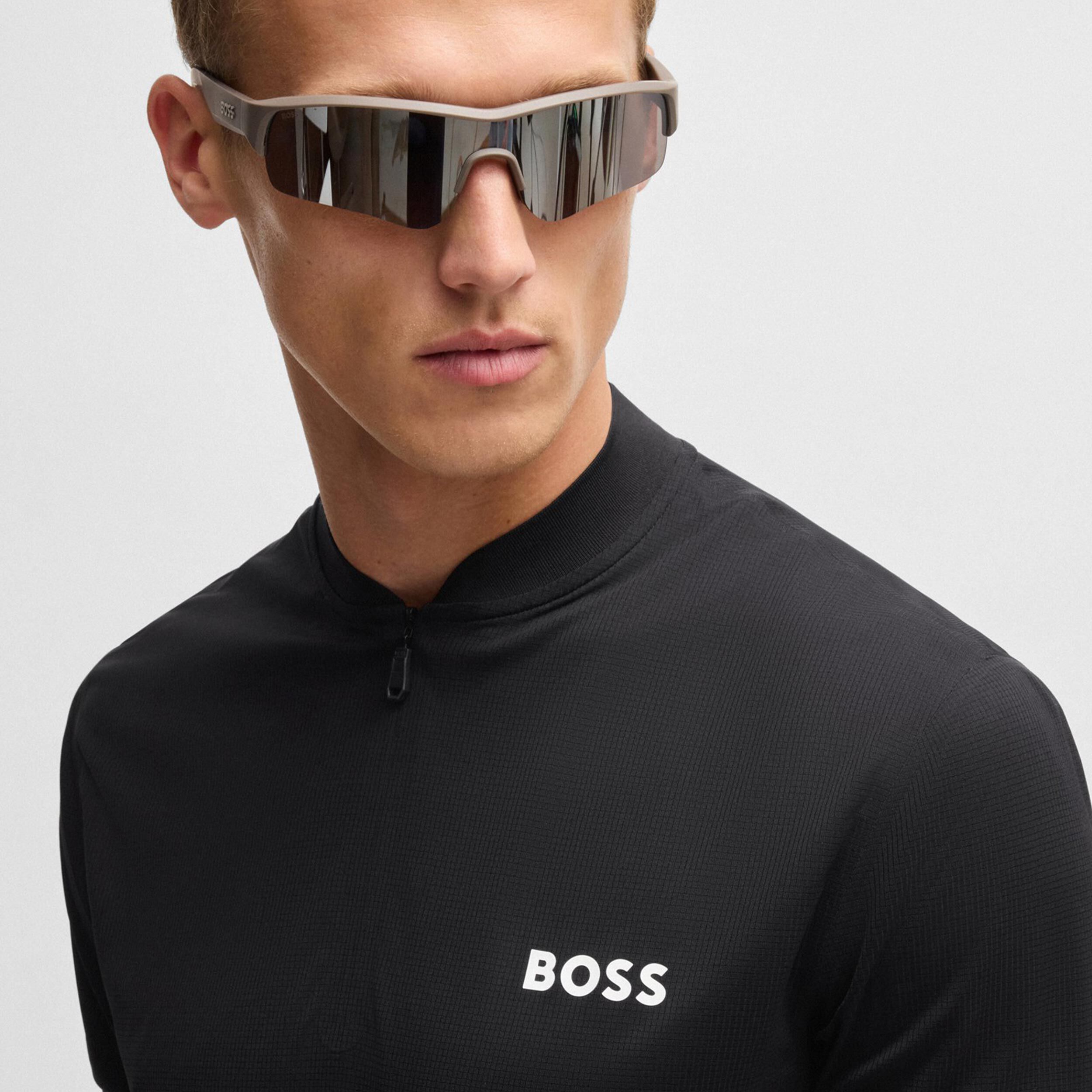 BOSS Pariq TOC Ripstop Polo Hommes - Noir