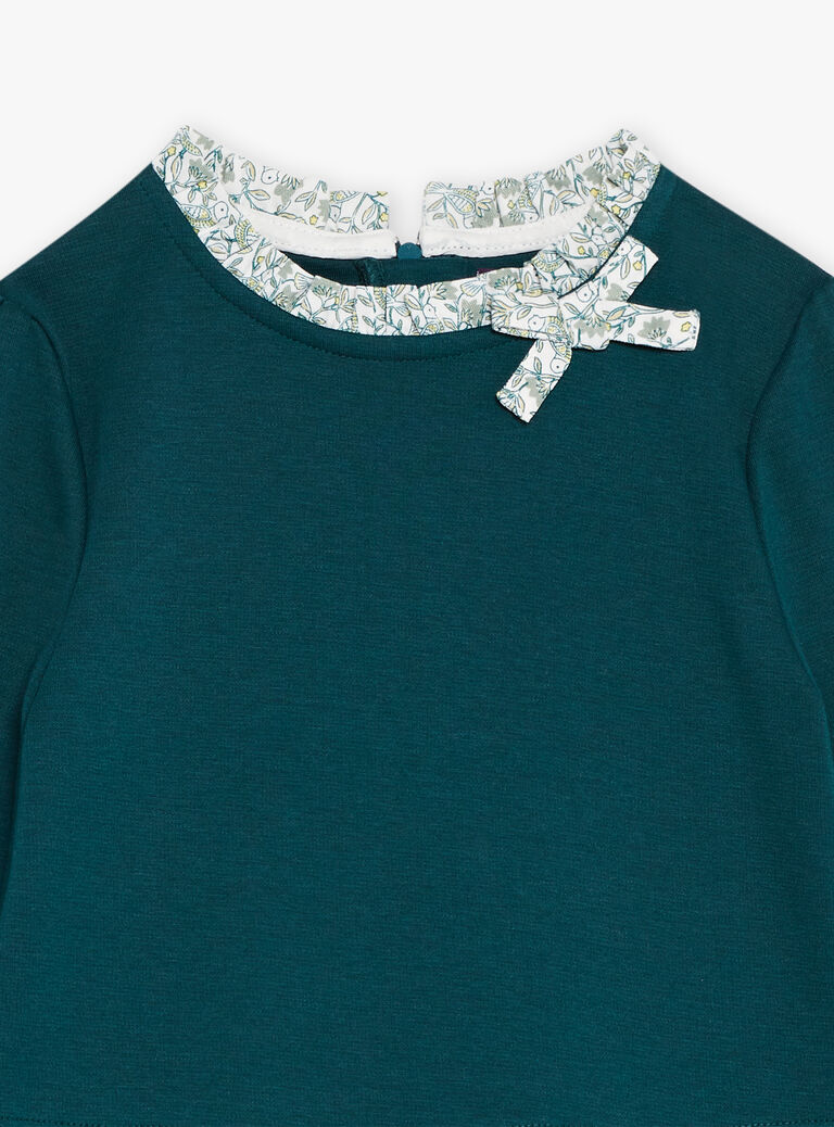 Robe vert émeraude à manches longues