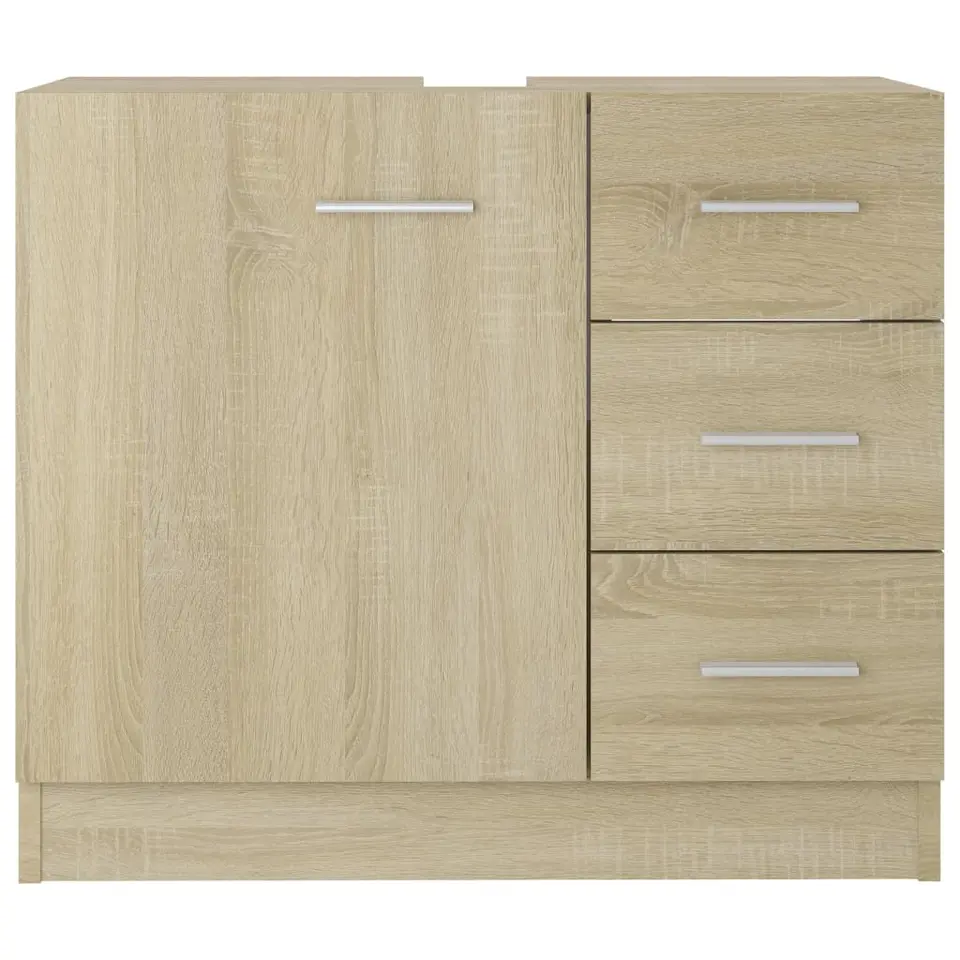 vidaXL - Wastafelkast - Bruin - Bewerkt hout