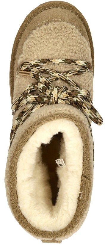 Shoecolate Enkellaarsjes Plat taupe