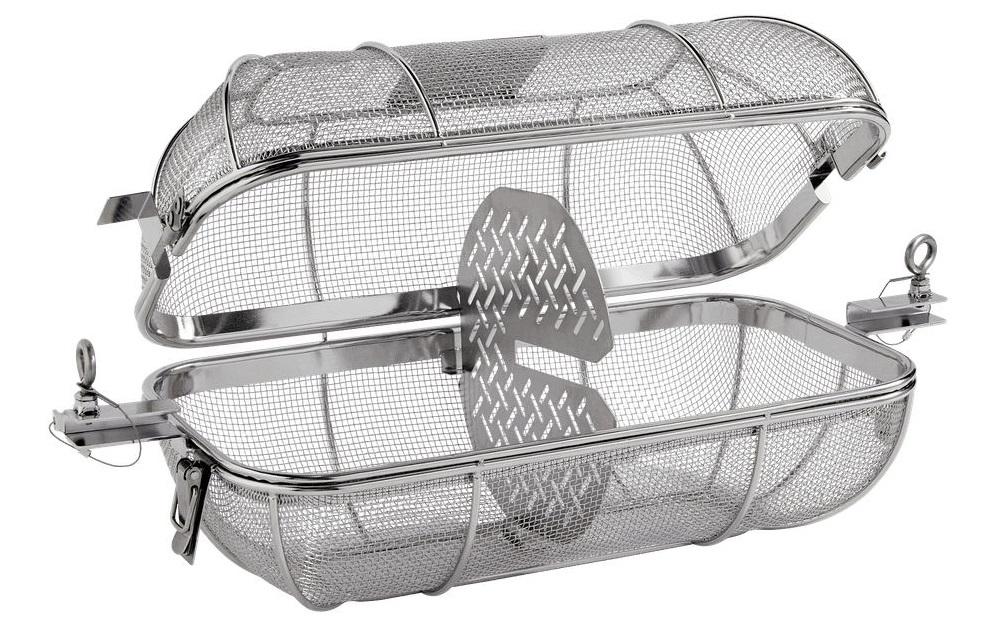 Drehspiesskorb, Crafted Gourmet, BBQ SystemBratkorb, verwendbar ab Weber Q 200-/2000-Serie
