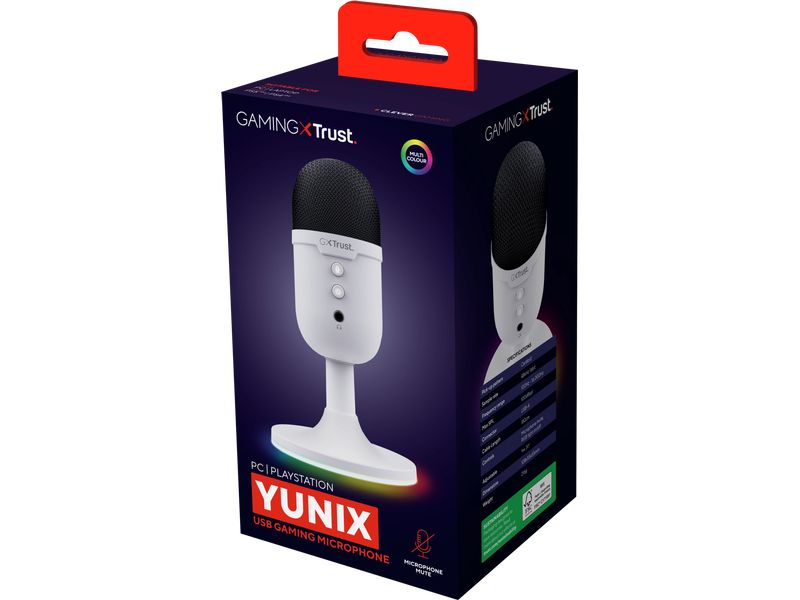 Trust Mikrofon GXT234W Yunix Kompaktes USB-Gaming-Mikrofon für Streaming & Content-Erstellung