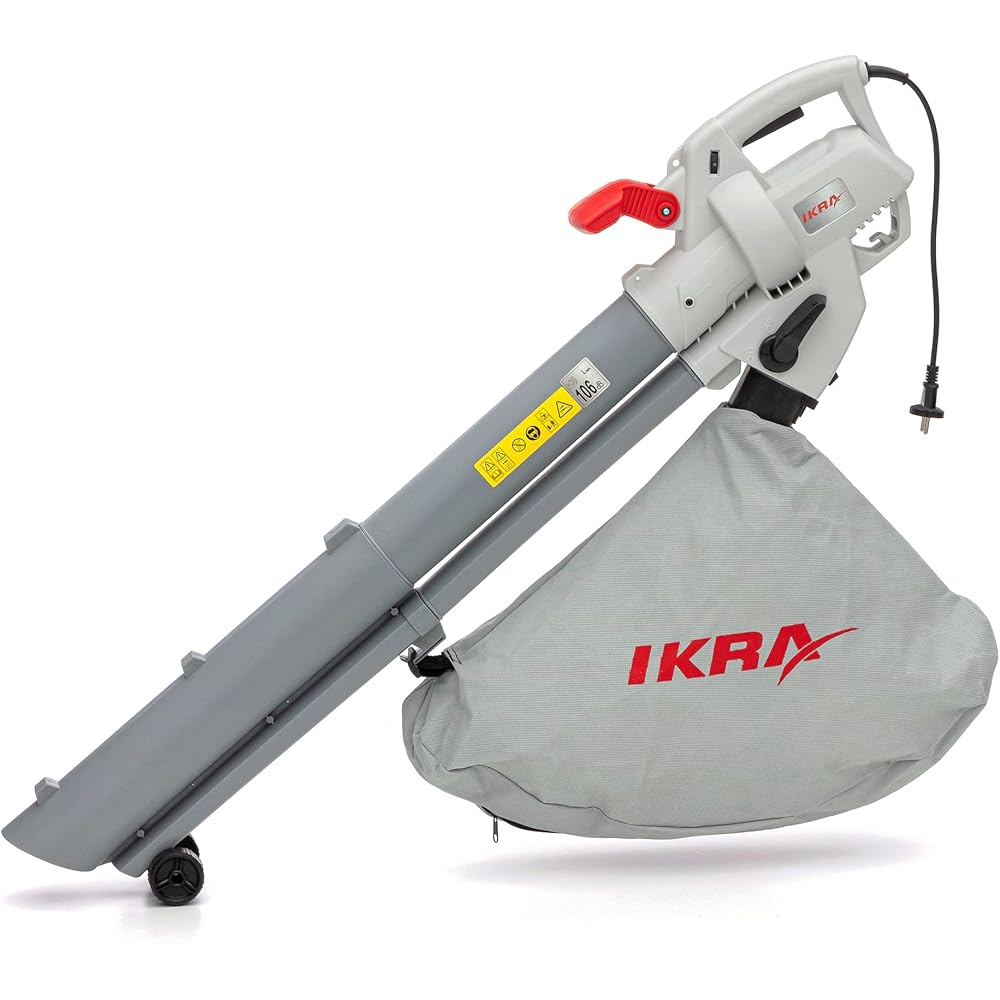 IKRA aspirateur-souffleur-broyeur électrique IBV 3000 3in1, Vitesse de soufflage 240 km/h, variateur de Vitesse : Jardin