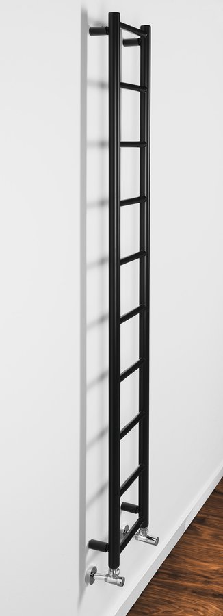 Sapho Dina handdoekradiator mat zwart 25x168cm 280W