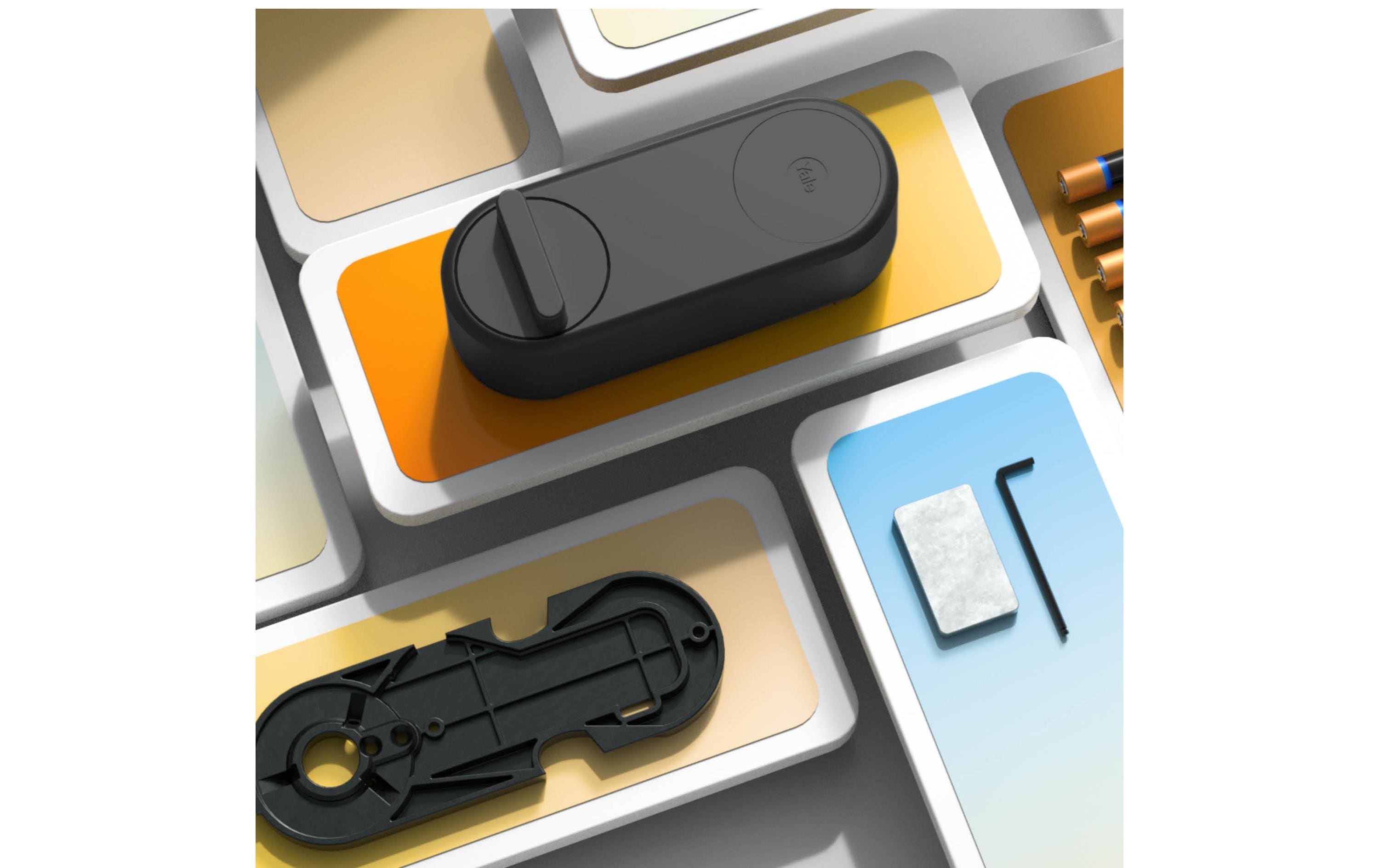 Linus Smart Lock, Schwarz EU, inkl. Bridge, Keypad, Zylinder<br>Smart Türschloss für 17 mm EURO Schlosszylinder
