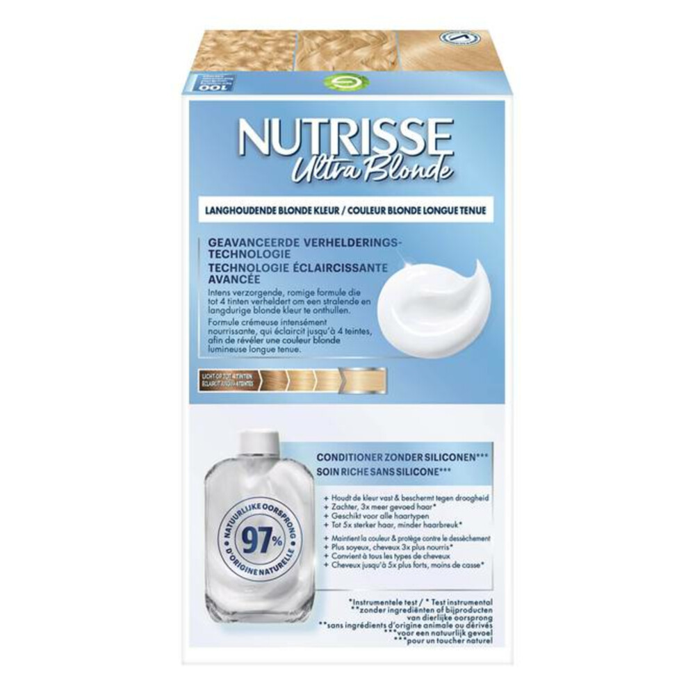 Garnier Nutrisse Ultra Blonde Permanente Haarkleuring 100 Zeer Zeer Licht Natuurlijk Blond