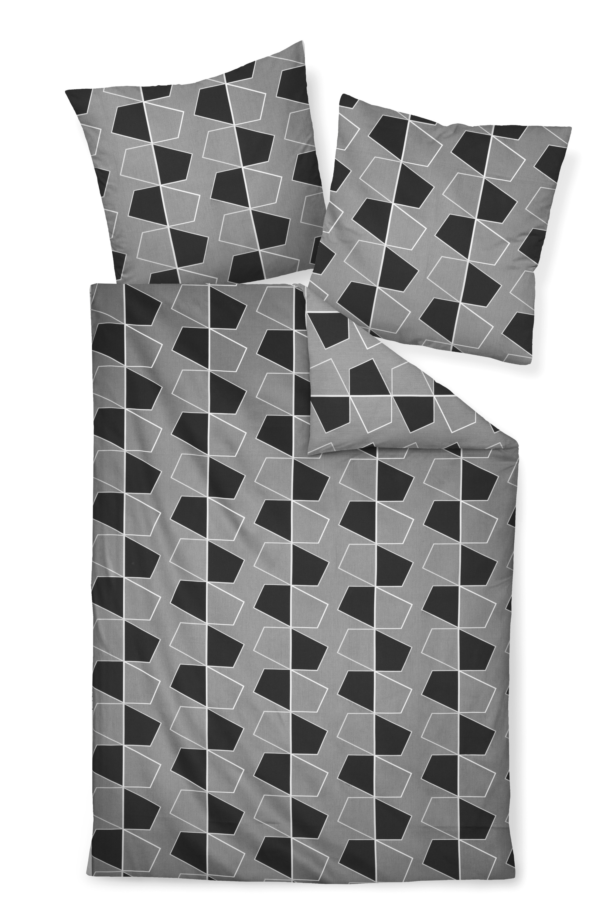 Bettwäsche J. D. Mako-Satin 135x200 cm, mit 1 Kissen