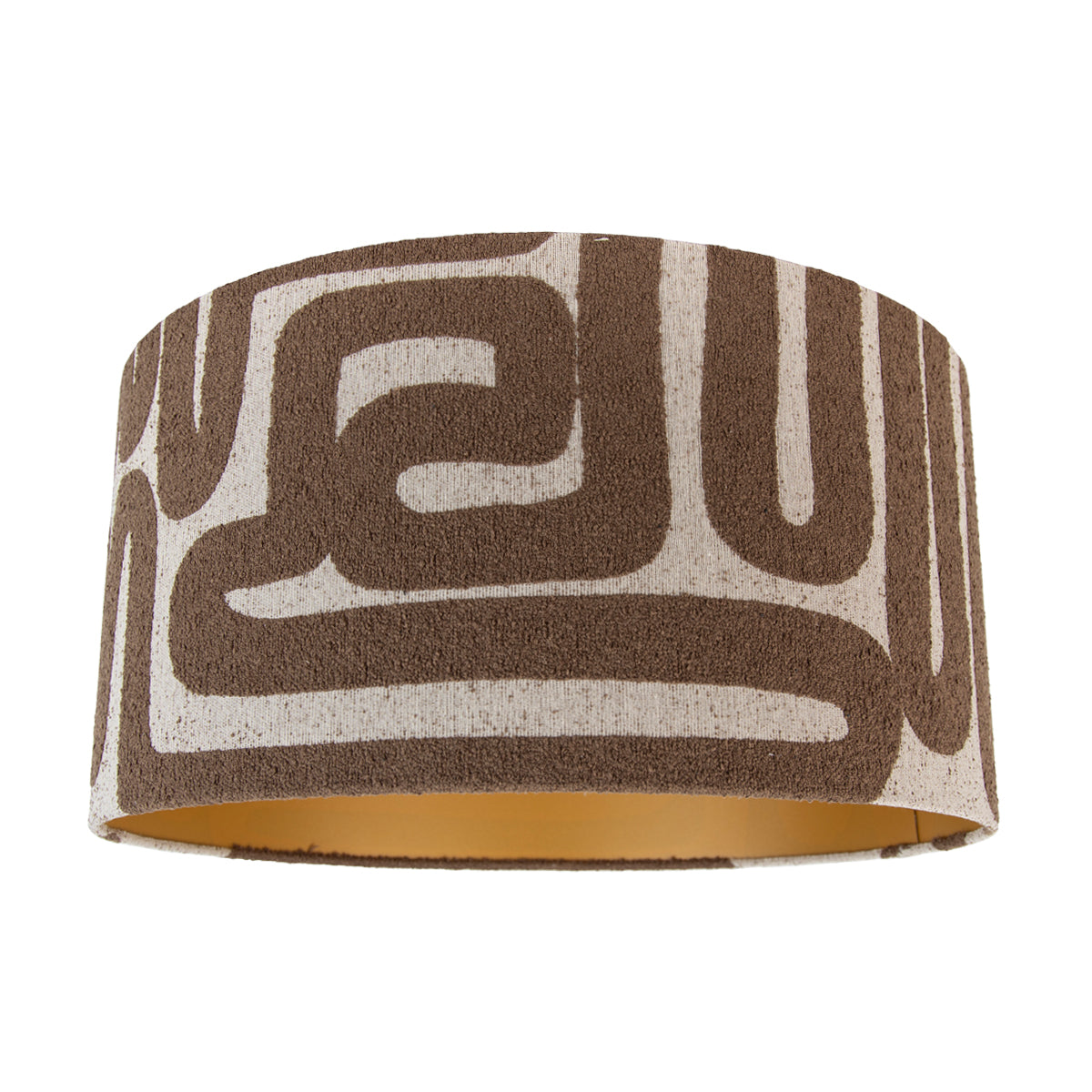 QAZQA Stoffen lampenkap bruin met beige  50|50|25
