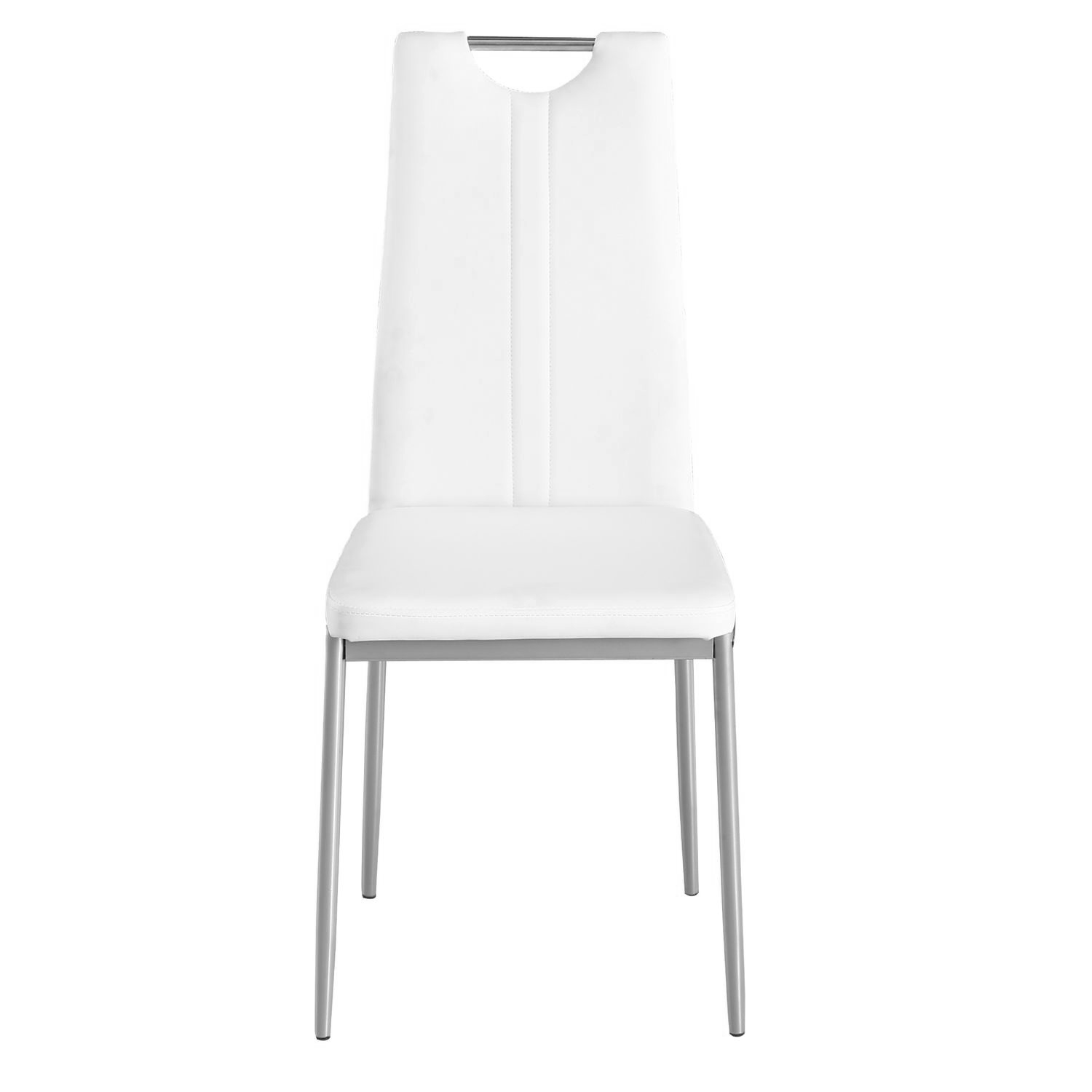 Esszimmerstuhl Leder IVO 6er Set weiss