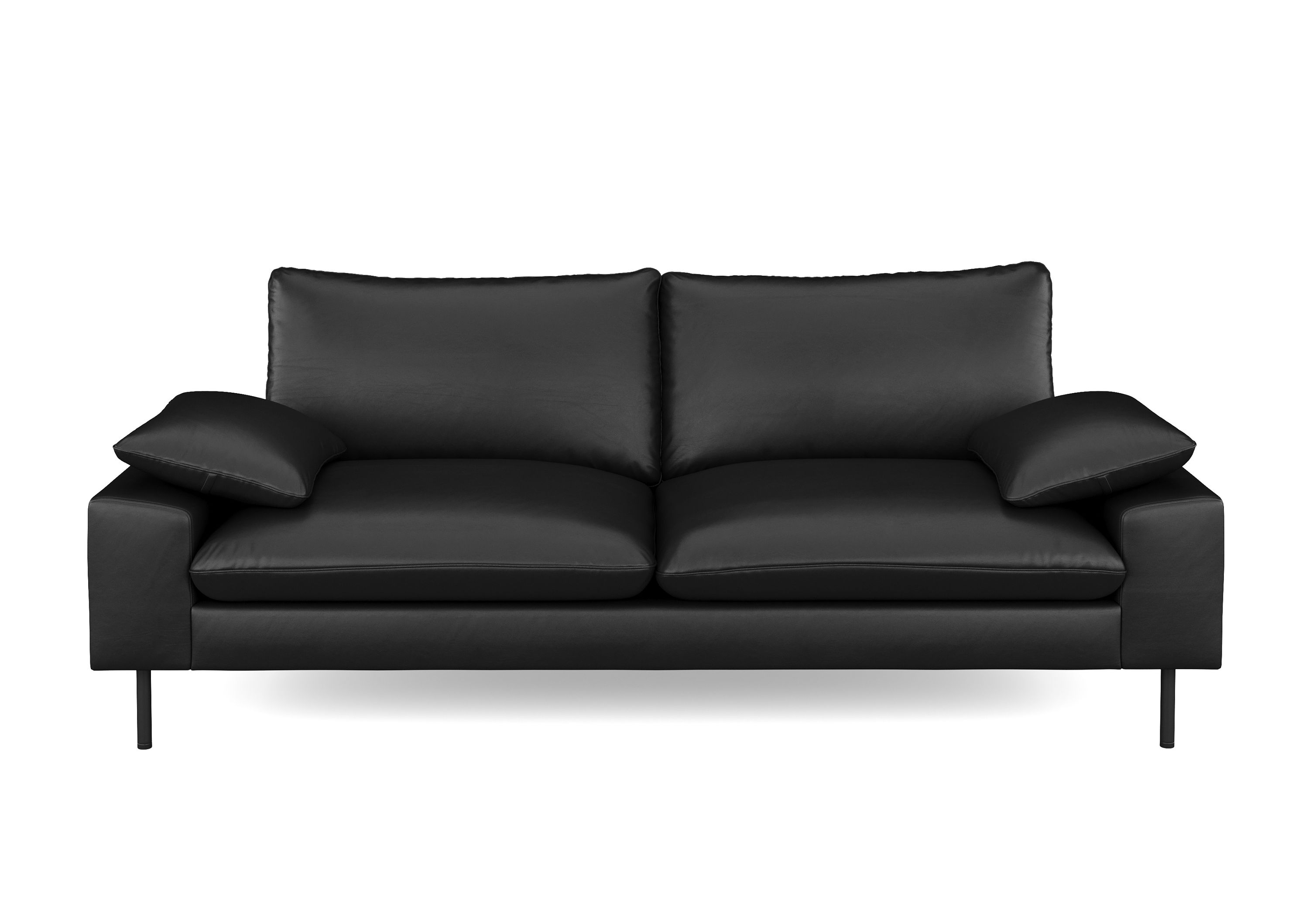 Sofa Leder ADELE schwarz