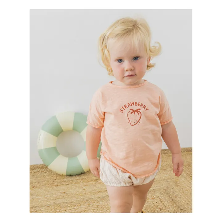 Búho Bloomer Texturé Rayé | Rose pâle