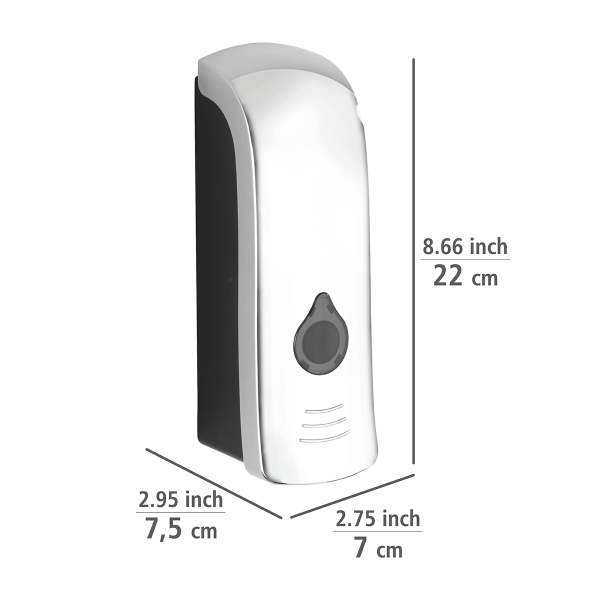 Wenko Ranera desinfectie & zeep wanddispenser 280 ml kunststof chroom
