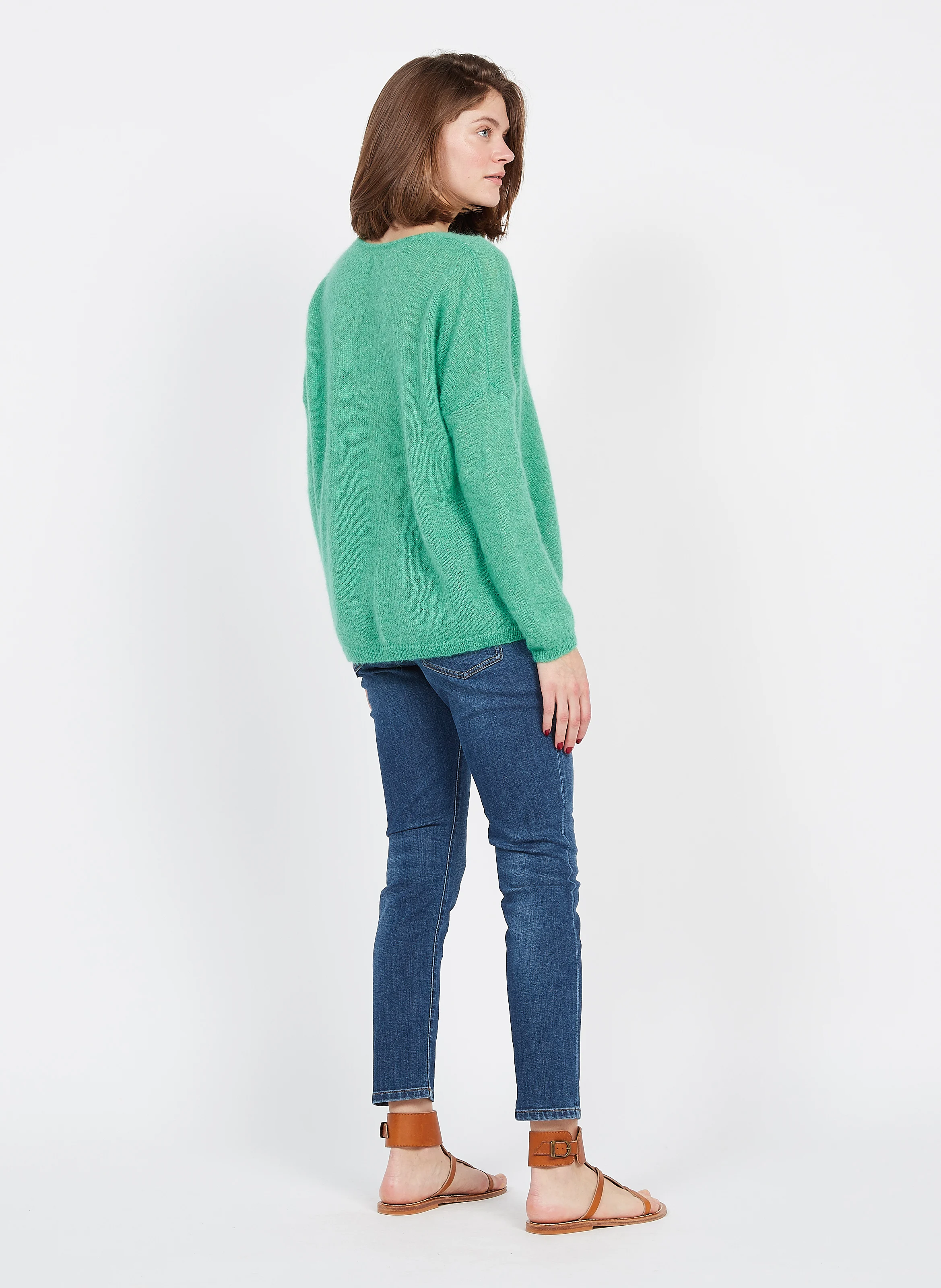 CRYSTAL - Jean slim en coton mélangé | Jean Délavé