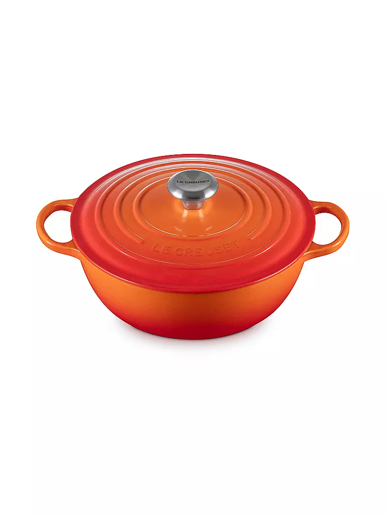 LE CREUSET Kochtopf 26cm LA MARMITE SIGNATURE Ofenrot  orange