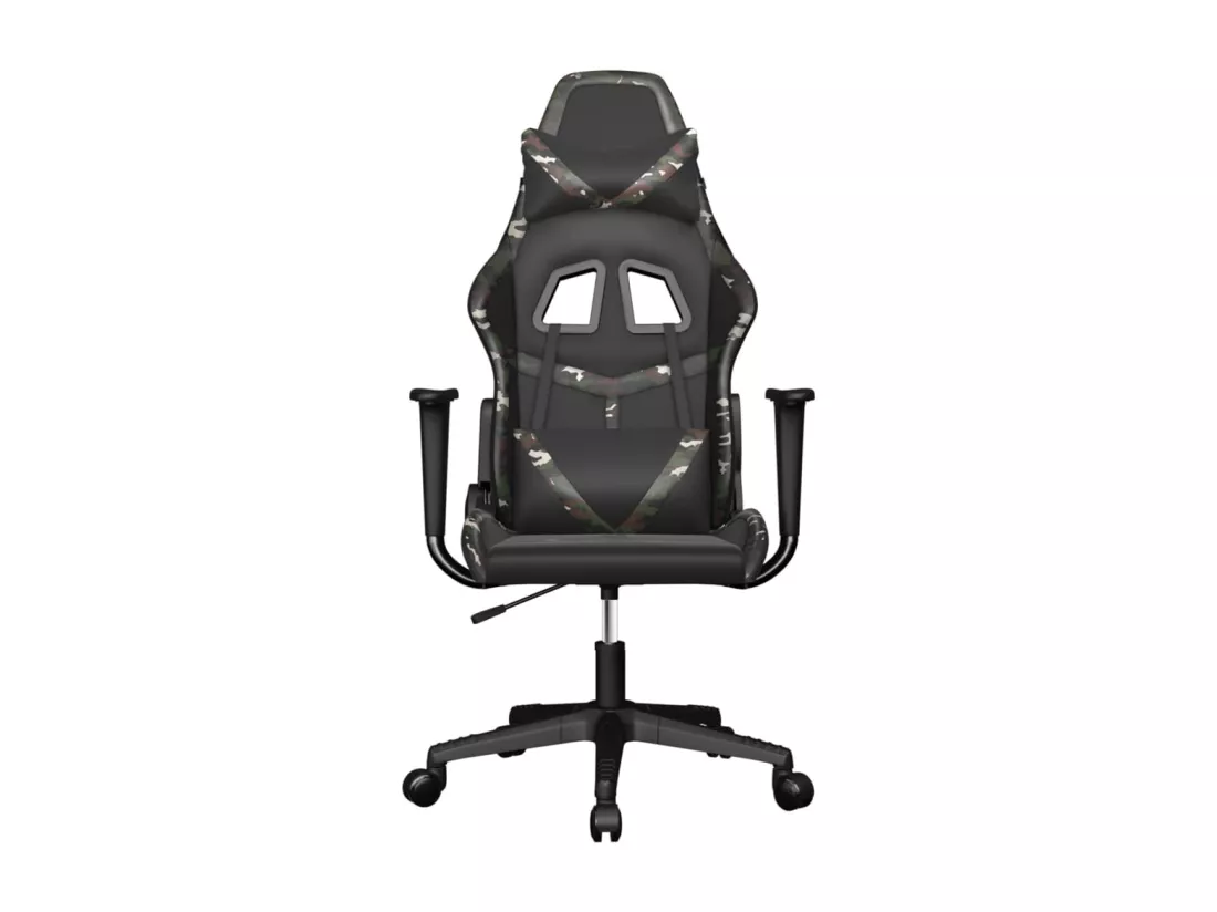 Chaise de jeu de massage Noir et camouflage Similicuir