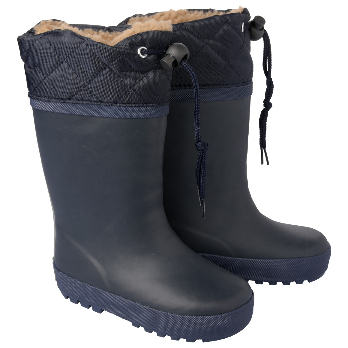 Famy Baby Regenstiefel mit Teddyfutter dunkelblau