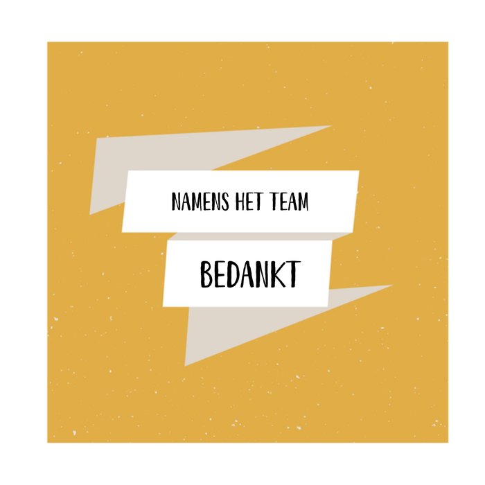 Greetz | Dag van de baas kaart | namens het team