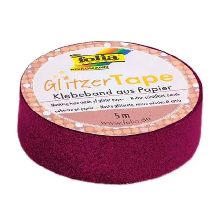 Folia Glitzer Tape pink, ca. 5 m x 15 mm