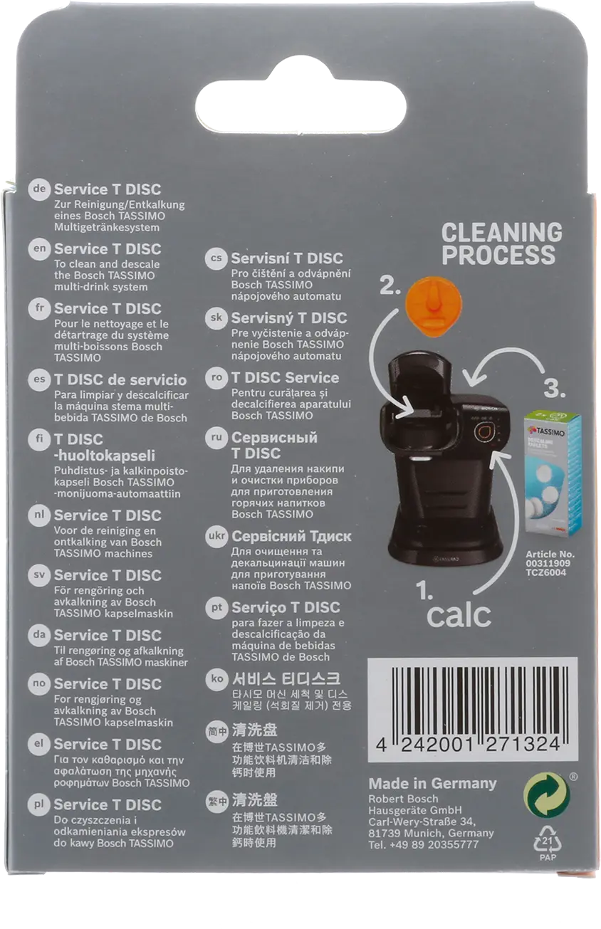 Tassimo service T-disc oranje 17001491