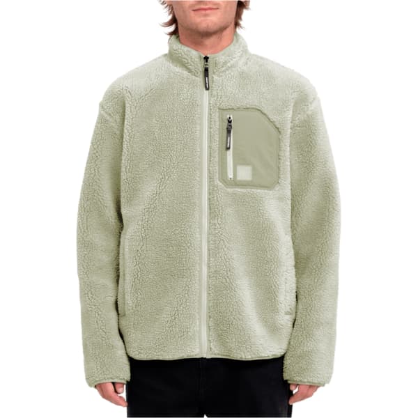 Veste polaire snowboard VOLCOM MUZZER FUZZAR ZIP GREEN TEA