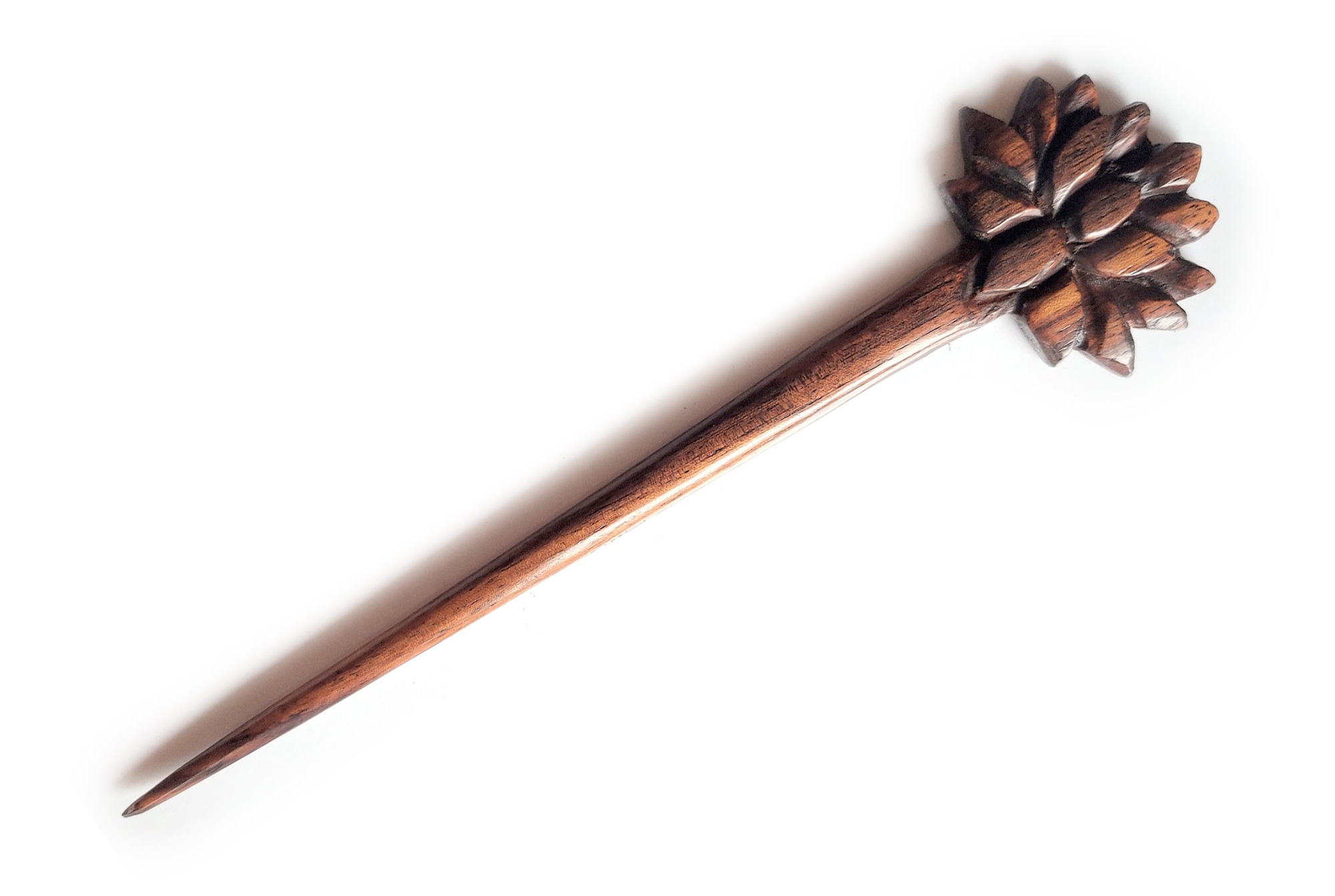 Haarnadel 'Lotus' aus Holz, L 17 cm, B 4,5 cm, H 0,5 cm günstig bestellen