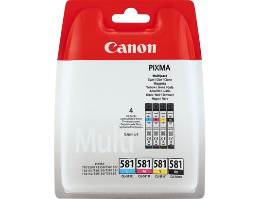 CANON - Pack cartouches d'encre MultiPack CLI-581 BK/C/M/Y
