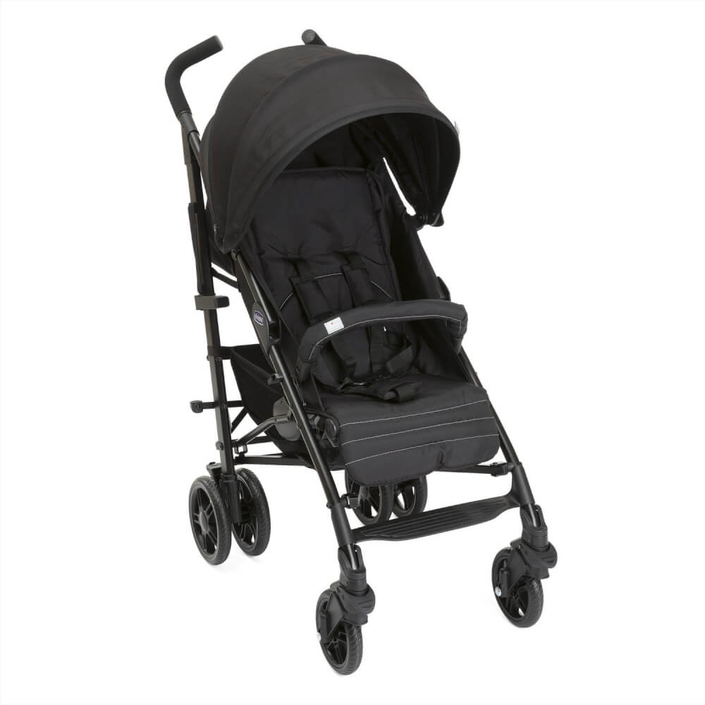 Sportwagen Lite Way4 mit Faltbarem Frontbügel 22Kg Traglast, mit Neuem Großen Verdeck und Textilen Design, inkl. Regensc