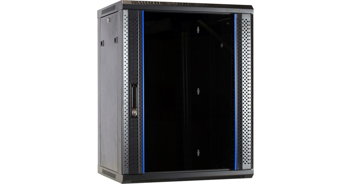 DSI15U wandkast met glazen deur - DS6415 server rack  (Zwart, 600 x 450 x 770mm)