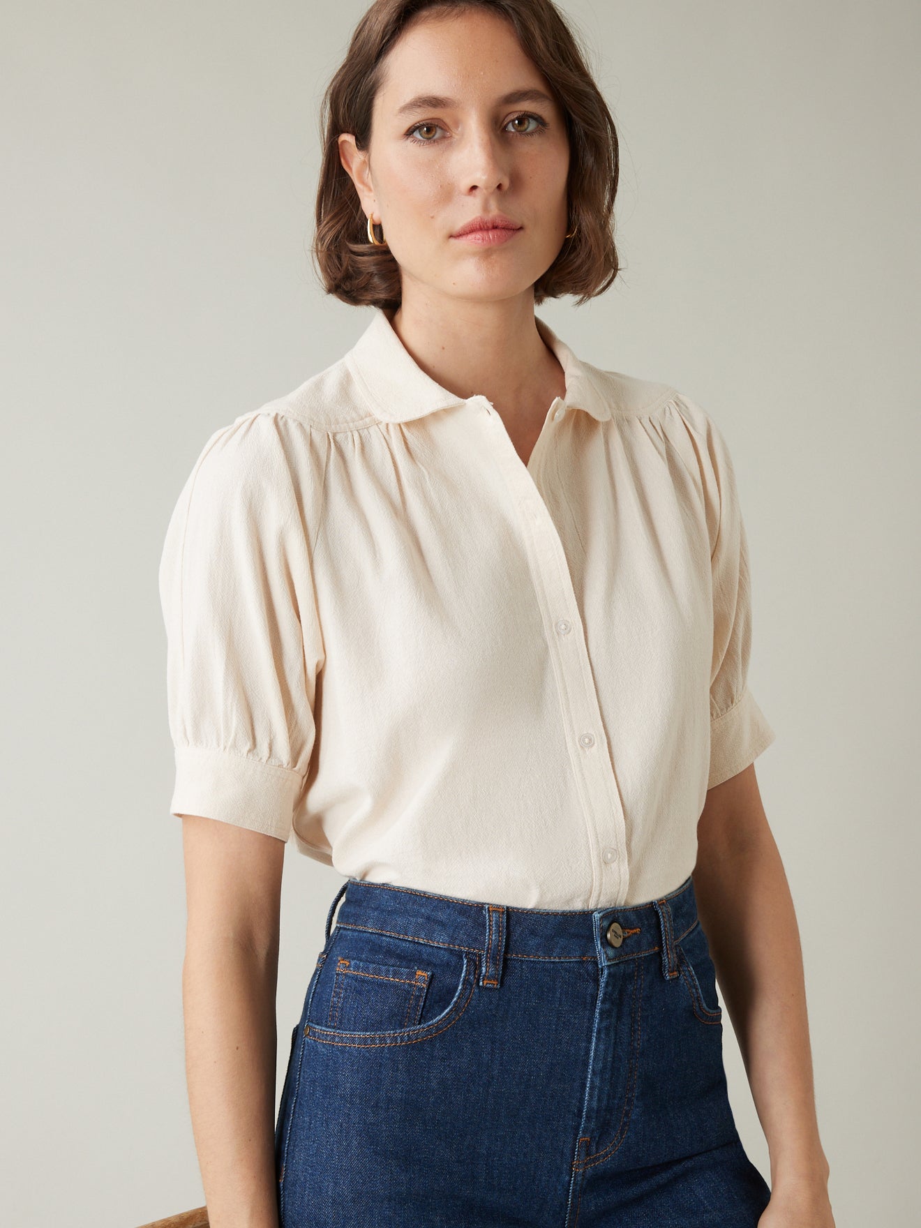 Chemise en crêpe de coton femme