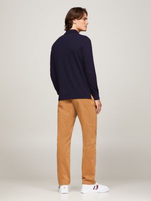 Polo de manga comprida Global Stripe Zip Slim Fit
