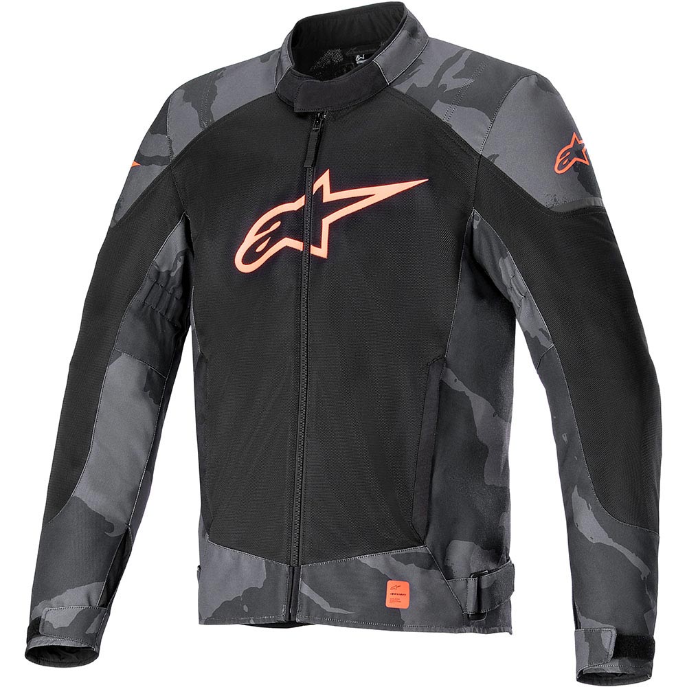 Alpinestars - Blouson T-SPX Superair Noir / Camouflage Gris / Rouge fluo