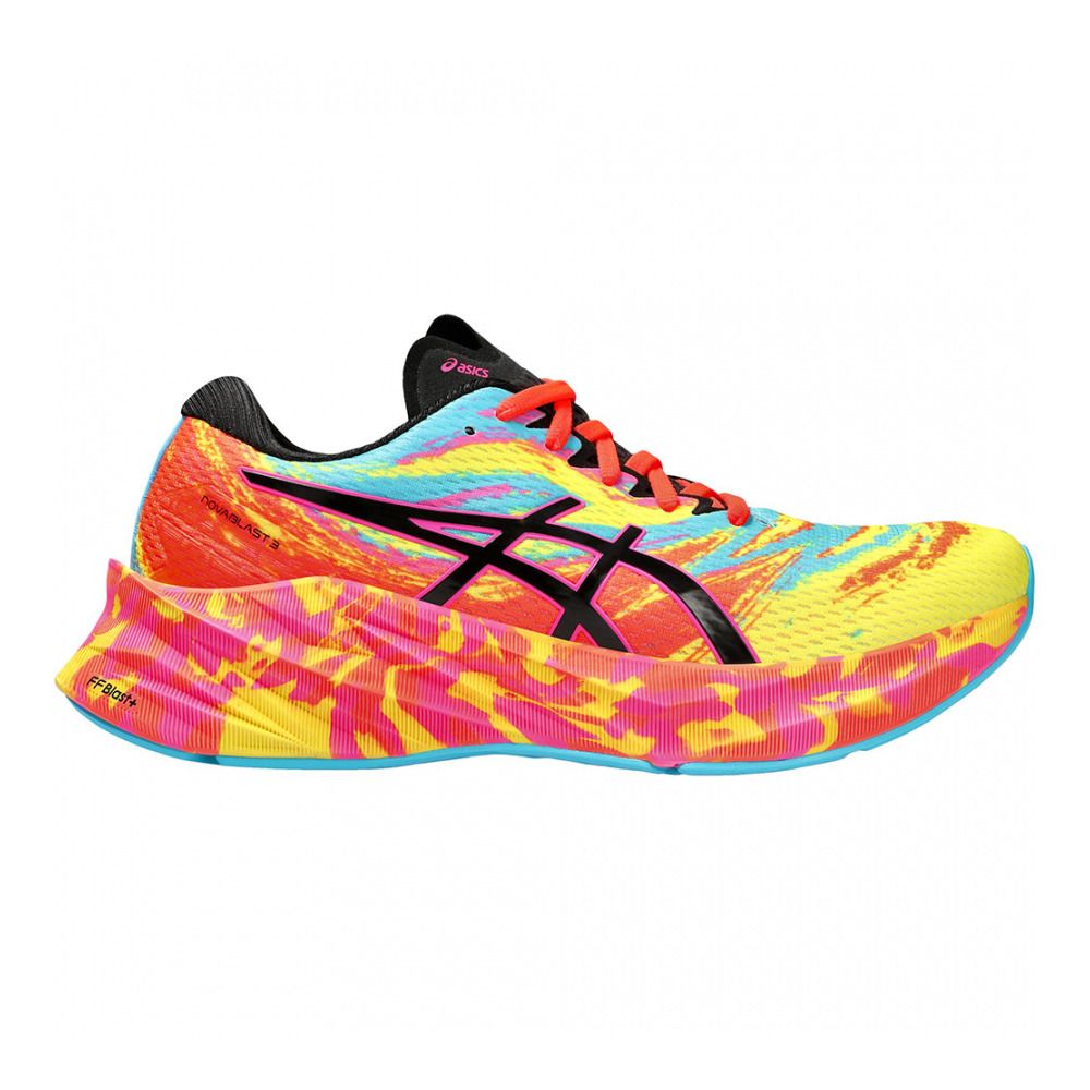 Asics NOVABLAST 3 - Chaussures running Femme aquarium/vibrant yellow