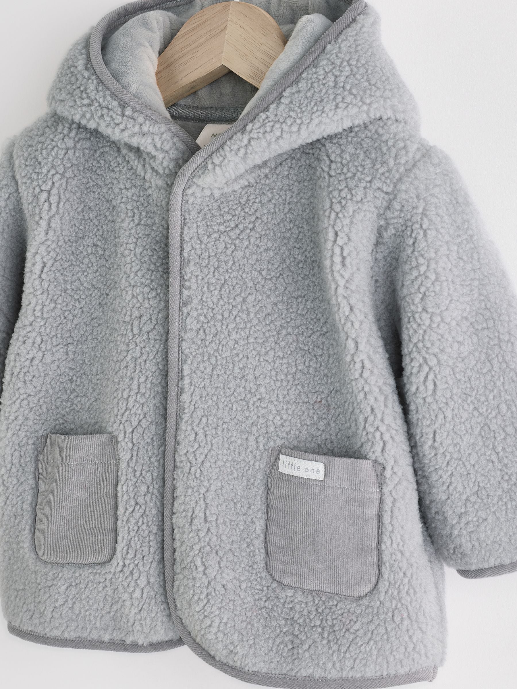 Grijze beer - Knusse Borg Fleece Babyjack