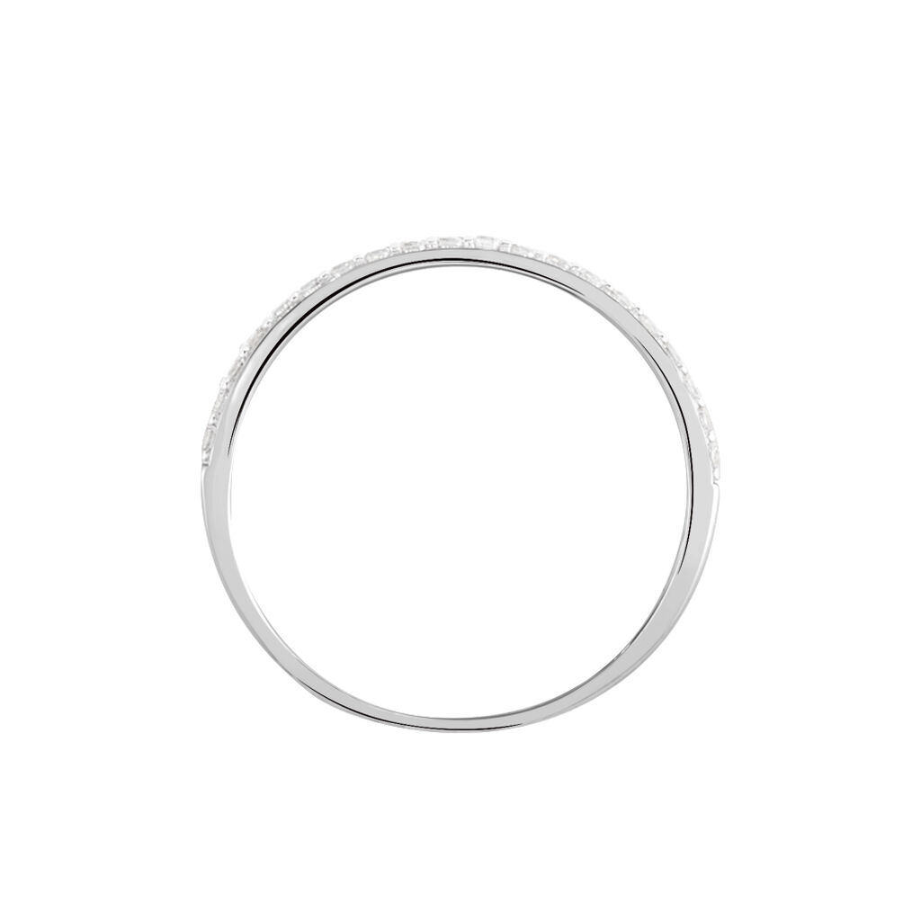Bague Lison Or Blanc Oxyde De Zirconium