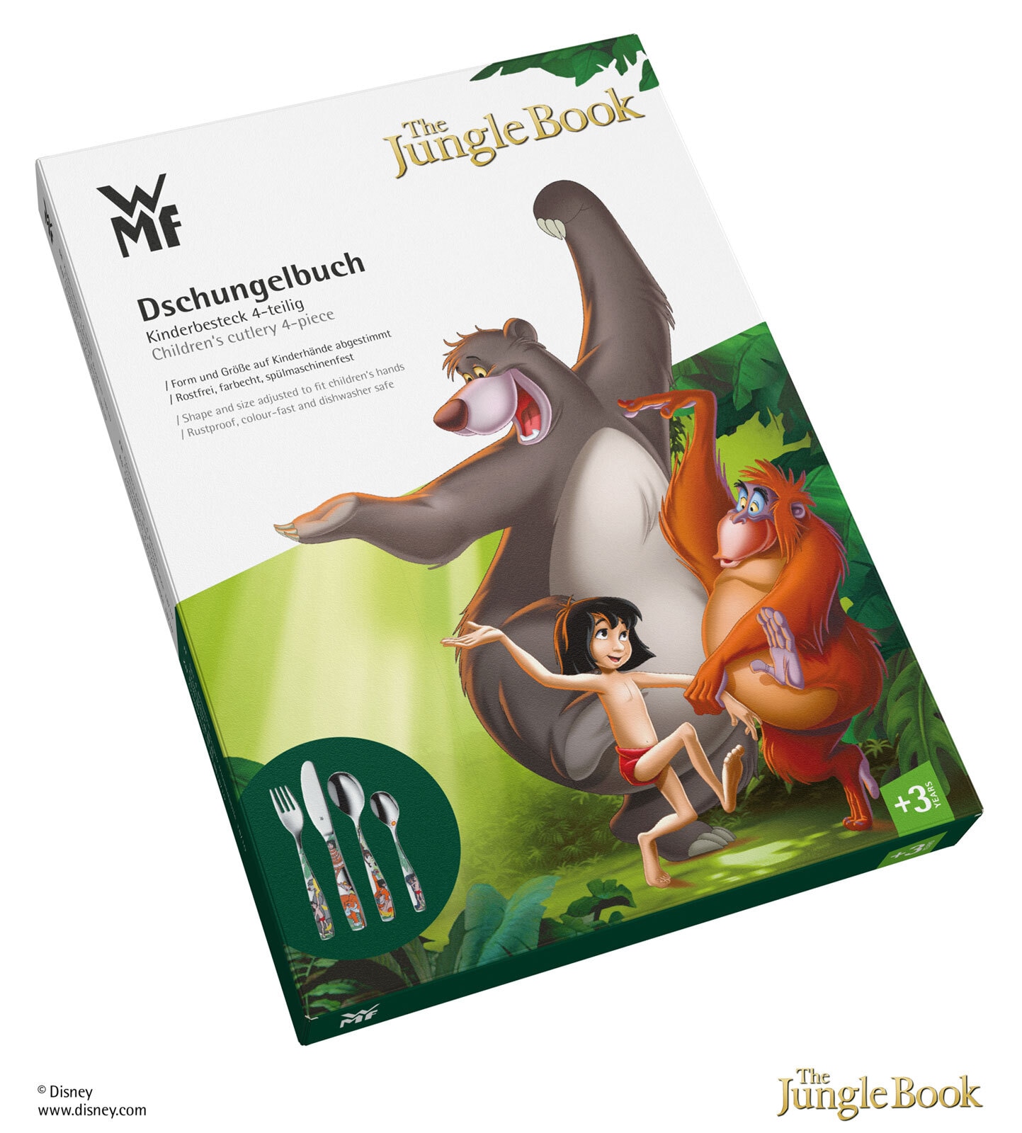WMF Kinderbesteckset DSCHUNGELBUCH 4-teilig Edelstahl