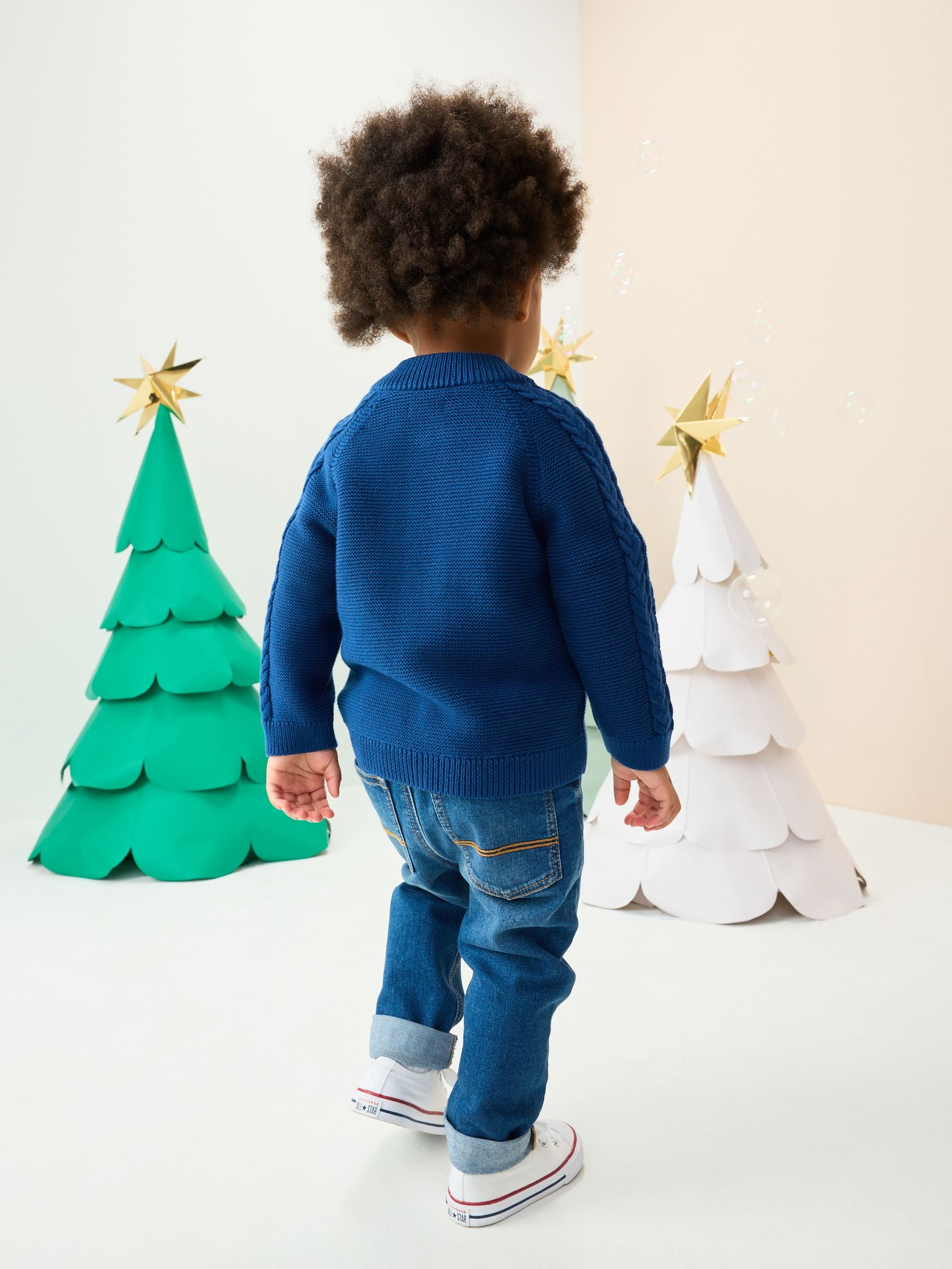 Donkerblauw - Kerstmis Vest (3mnd-7jr)