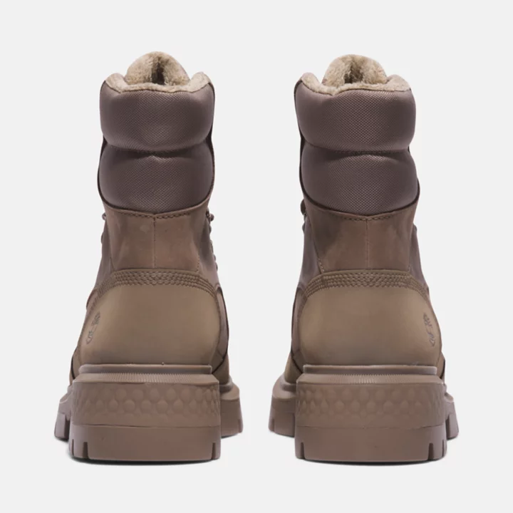 Bota feminina Cortina Valley impermeável com forro quente na cor bege.