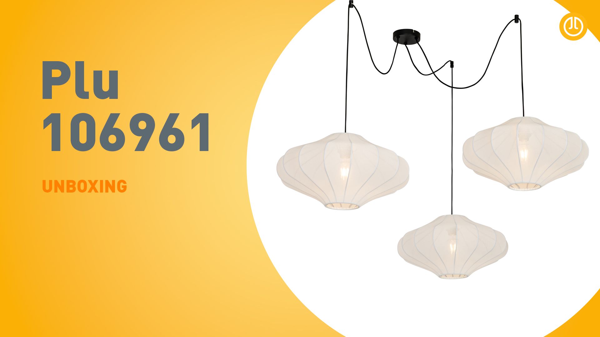 Japandi hanglamp wit 50cm 3-lichts - Plu