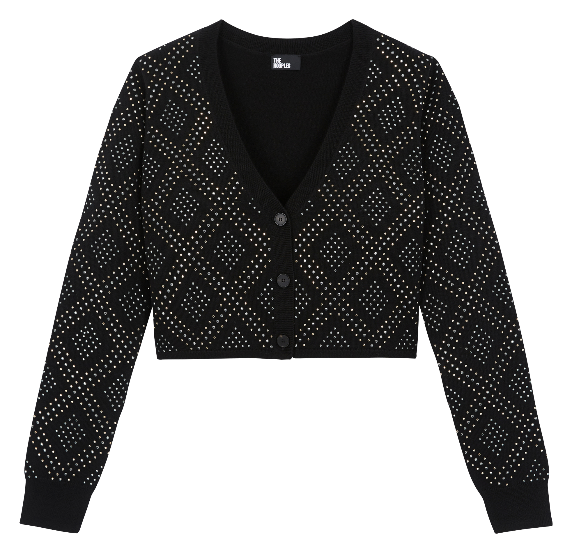 Gilet court en laine | Noir