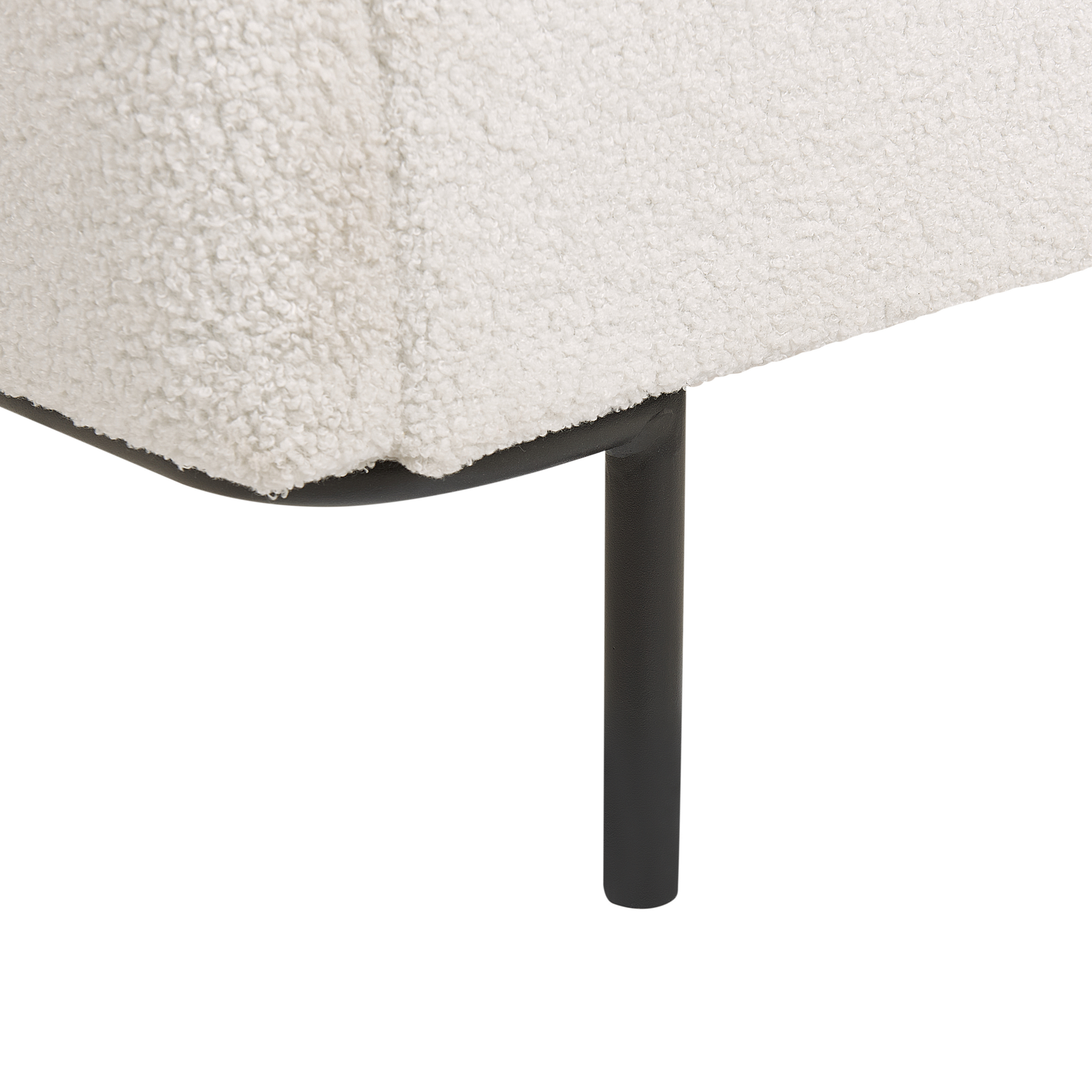 Beliani-CORIO-Tweepersoonsbed-Gebroken wit-140 x 200 cm-Bouclé